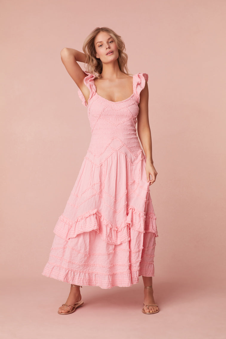Brin Cotton Maxi Dress- Designer Dresses | LoveShackFancy
