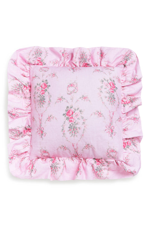 Ruffle Bow Throw Pillow