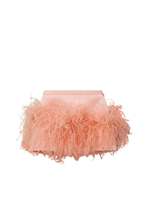 Viviette Feather Mini Skirt