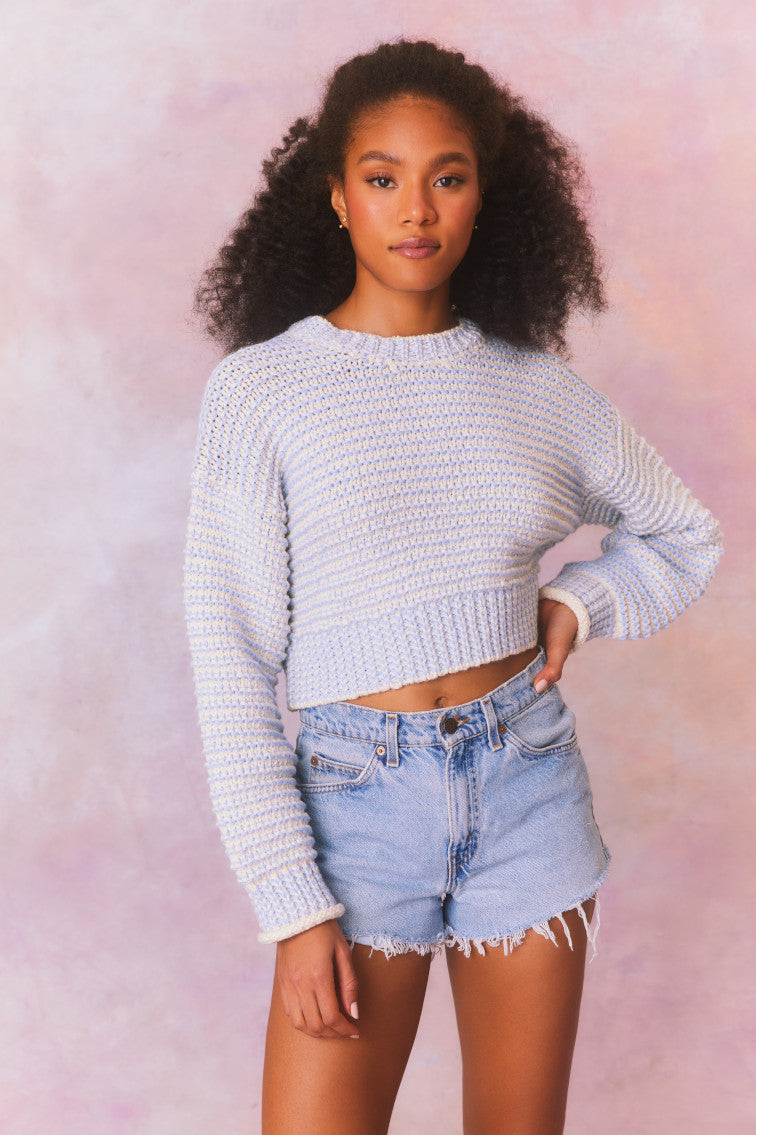Koa Cotton Stripe Pullover Sweater