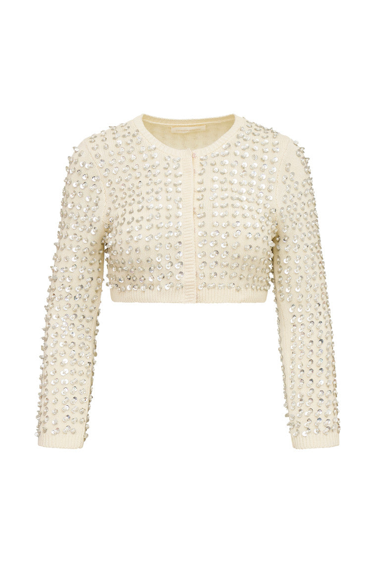 Tracey Sequin Cropped Cardigan