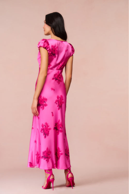 Joelette Floral Satin Maxi Dress