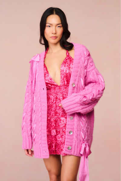 LOVESHACKFANCY DIMPLES CARDIGAN RETAILS $425 hot plus tax