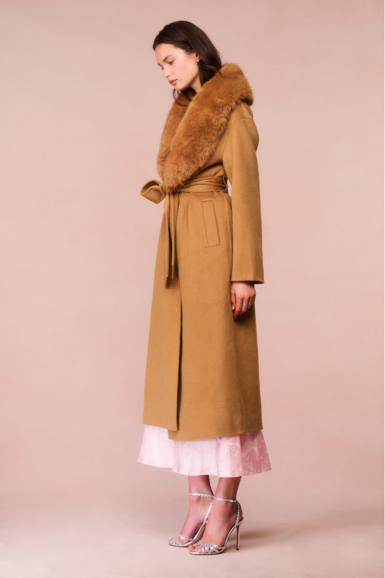 Women's Faux fur cashmere coat NEW shops