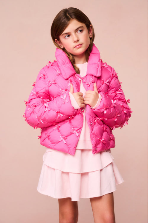 Girls Maricala Quilted Bow Jacket