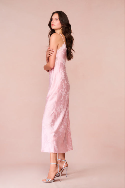 Serita Bow Jacquard Maxi Dress