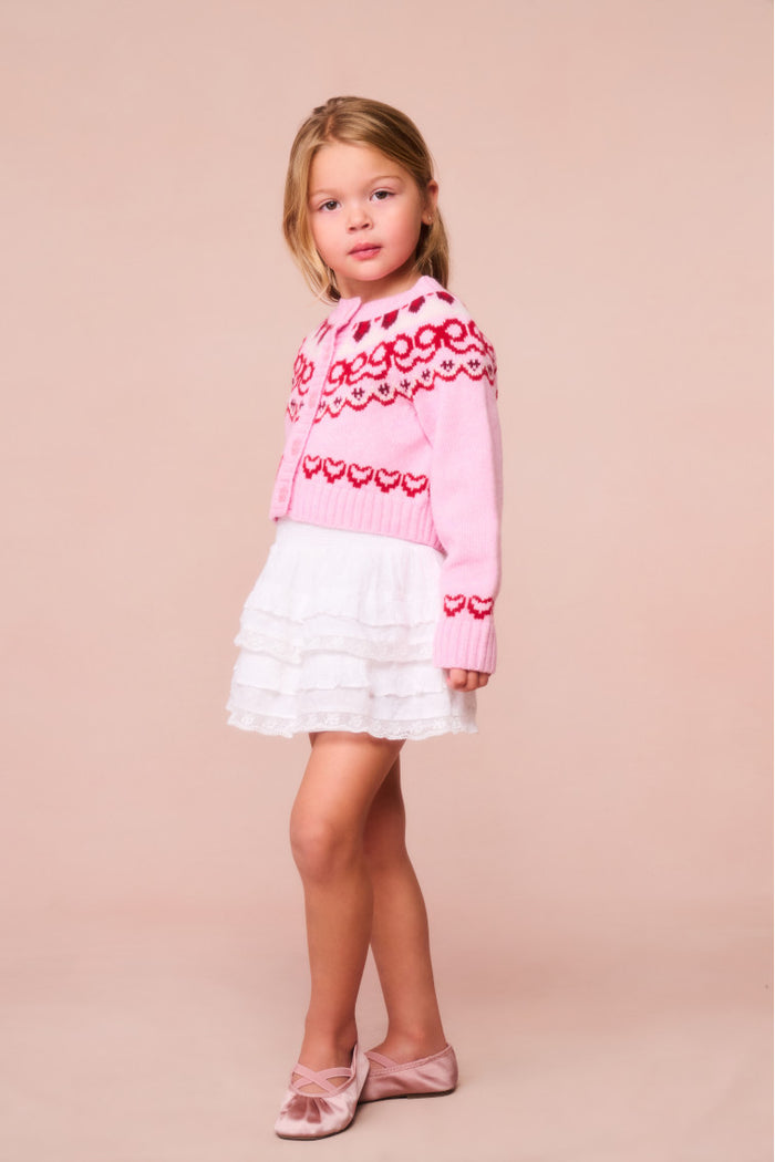 Girls Wrenna Wool Fair Isle Cardigan