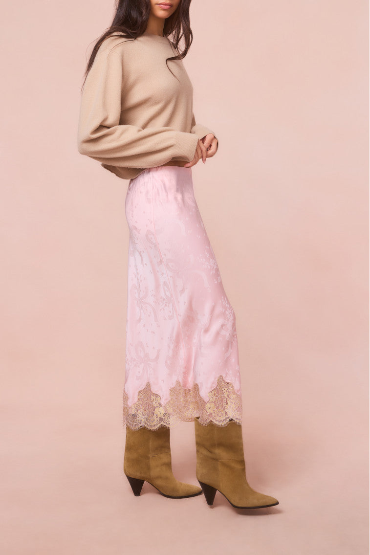 Malina Silk-Blend Jacquard Maxi Skirt