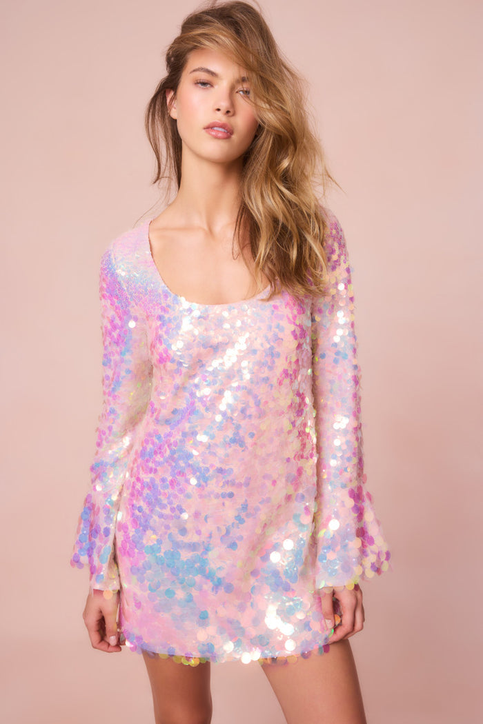 Risbo Iridescent Mini Party Dress