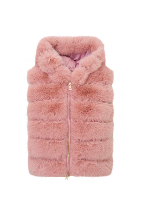 LoveShackFancy x MAX&MOI Faux Fur Fox Vest