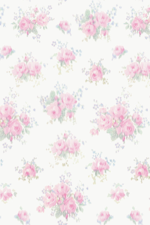 Breezy Ikat Rose Standard Wallpaper