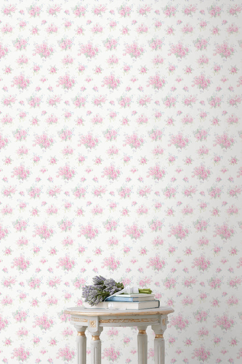 Breezy Ikat Rose Standard Wallpaper