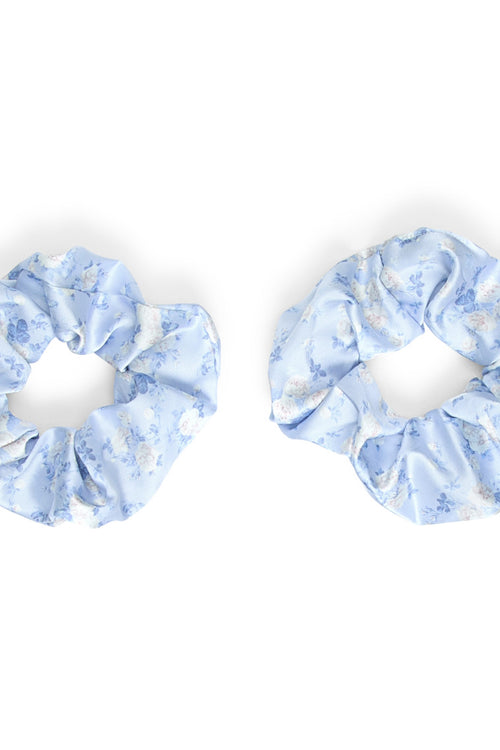 LoveShackFancy x Goody Blue Large Satin Scrunchie Set