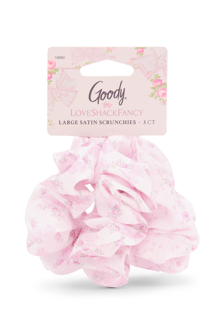 LoveShackFancy x Goody Pink Large Satin Scrunchie Set