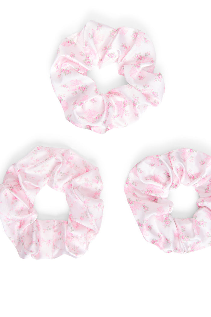 LoveShackFancy x Goody Pink Large Satin Scrunchie Set