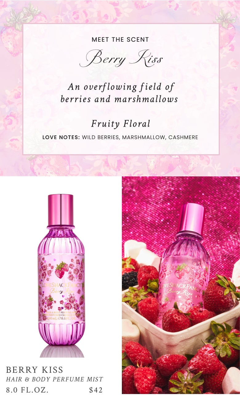 Meet the Scent: Berry Kiss, and overflowing field of berries and marshmallows