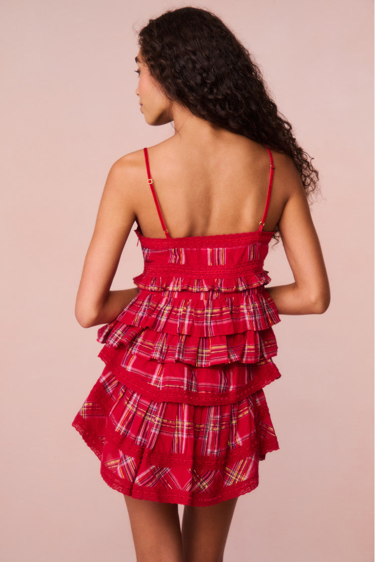 Abbott Tartan Ruffle Top