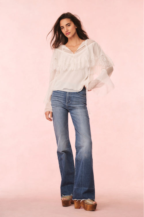 Afton Silk Lace Blouse