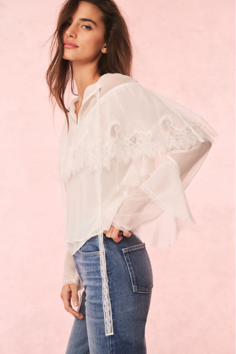 Afton Silk Lace Blouse