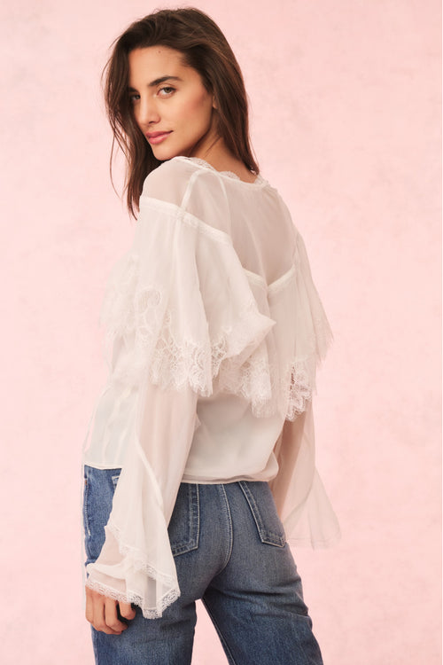 Afton Silk Lace Blouse