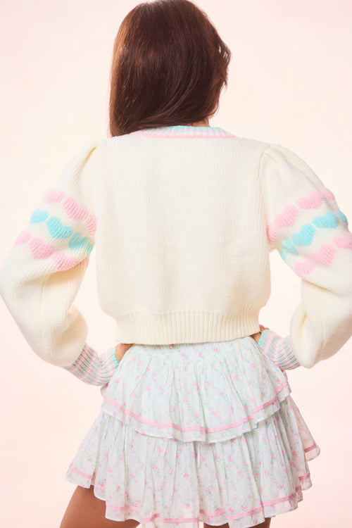 Buena Re-Edition Heart Knit Cardigan