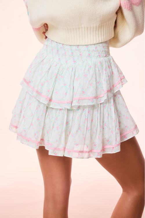 Neve Re-Edition Cotton Tiered Mini Skirt