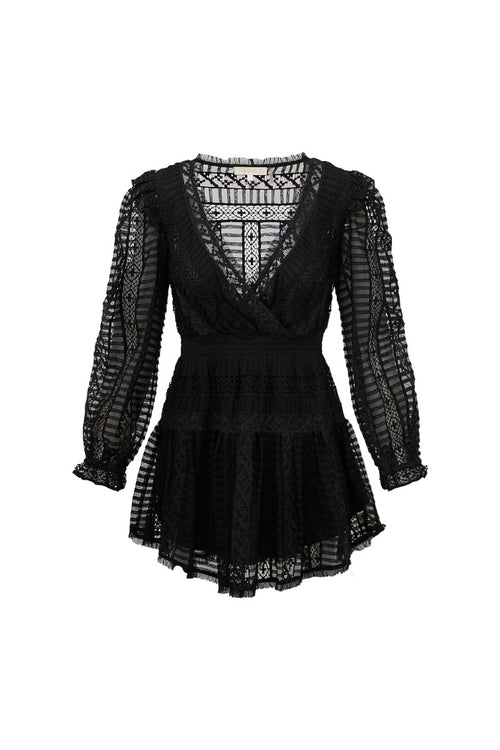 Alonsa Lace-Detailed Mini Dress