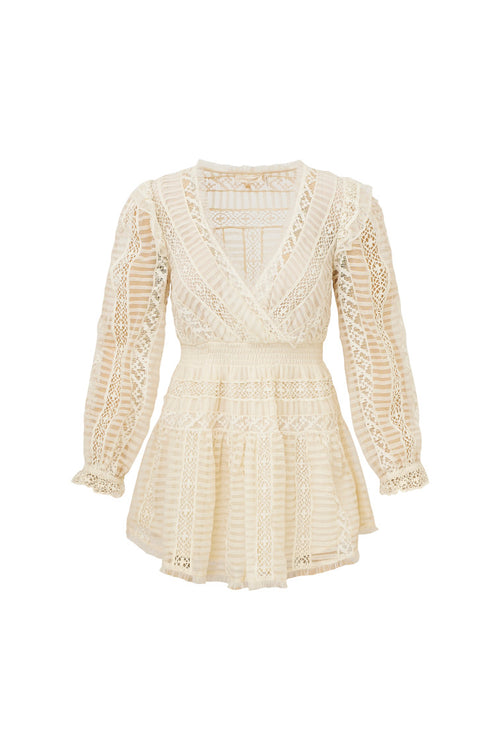 Alonsa Lace-Detailed Mini Dress