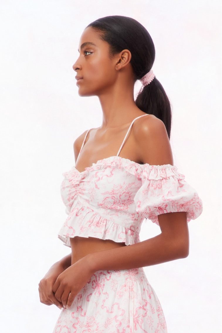 Amille Bow Off-the-Shoulder Top