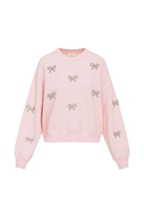 Amiyla Crystal Bow Fleece Pullover