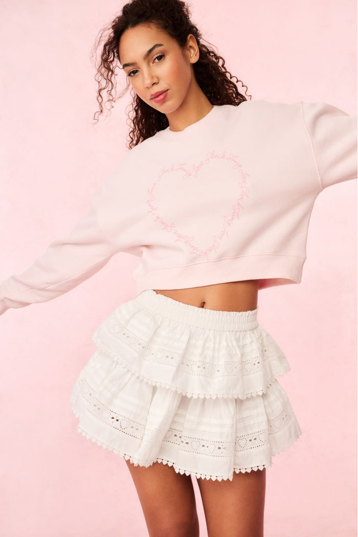 Aneria LoveShackFancy Heart Pullover