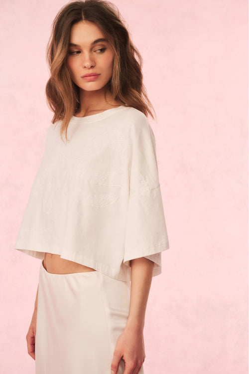 Angelle Cotton Bow Tee