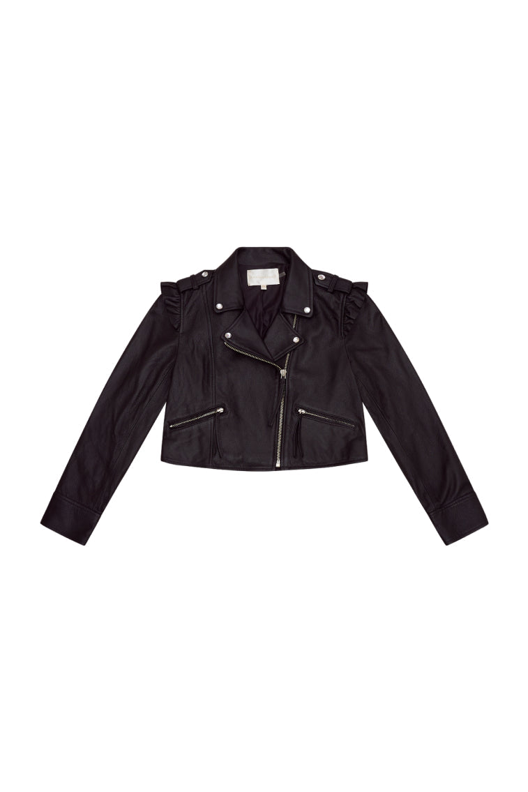 Girls Apolline Lamb Leather Jacket