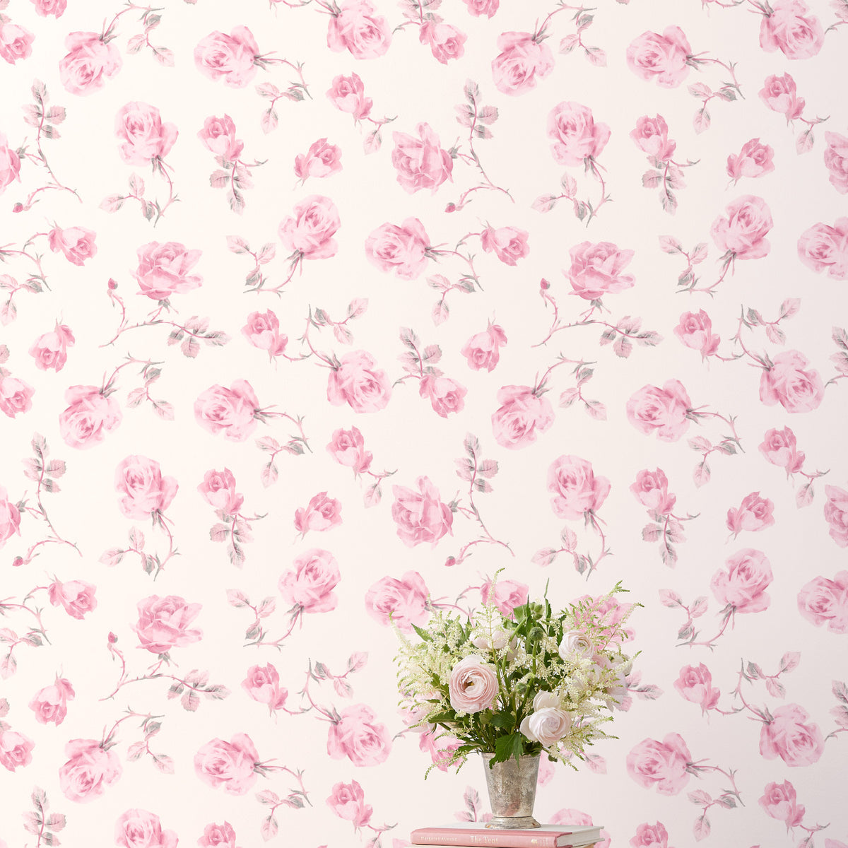 Loveshackfancy | Rosa Beaux Wallpaper | Pink Mint