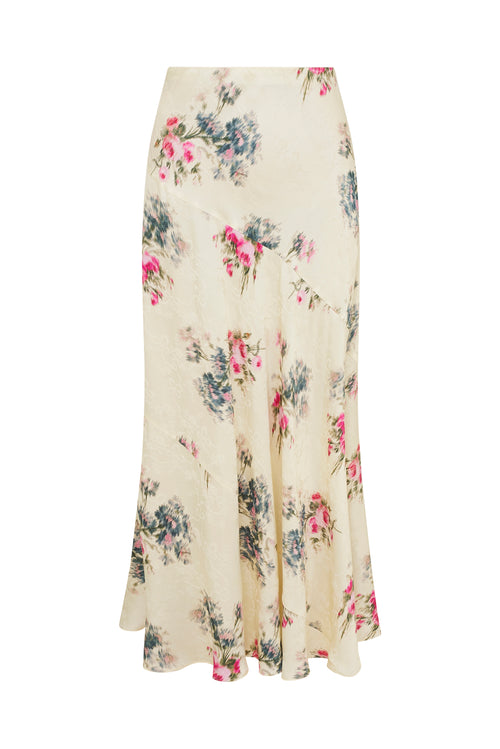 Bertha Silk Floral Maxi Skirt