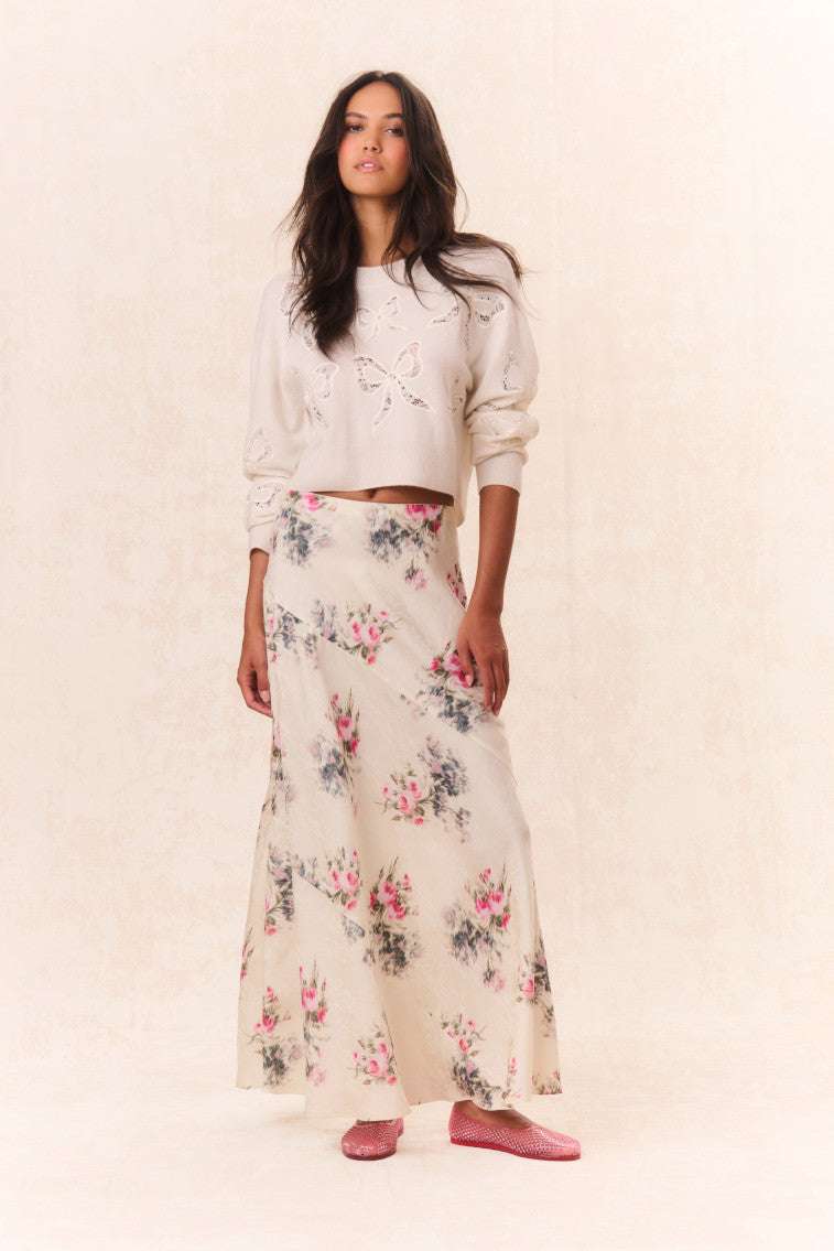 Bertha Silk Floral Maxi Skirt