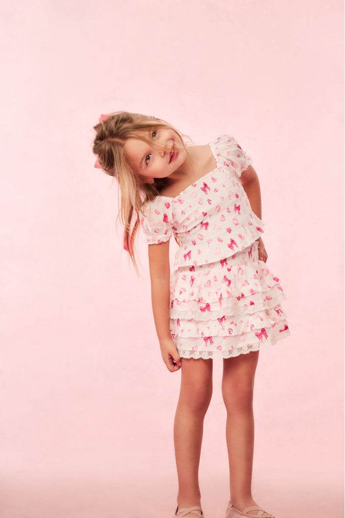 Girls Billie Valentine Ruffle Skirt