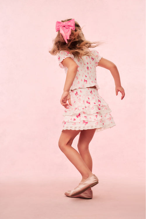 Girls Billie Valentine Ruffle Skirt