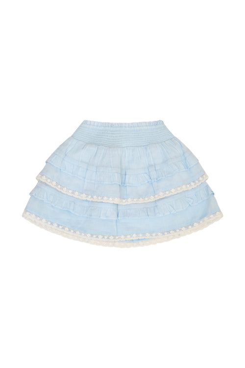 Girls Billie Blue Cotton Mini Skirt