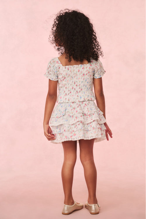 Girls Billie Cotton Floral Skirt