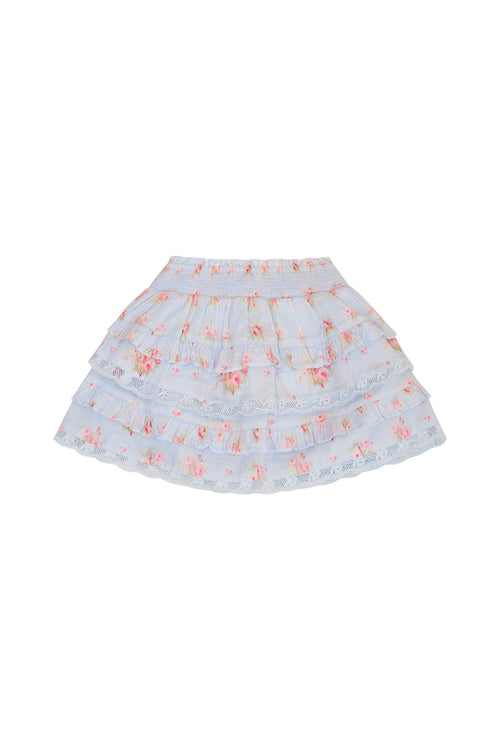 Girls Billie Blue Floral Mini Skirt