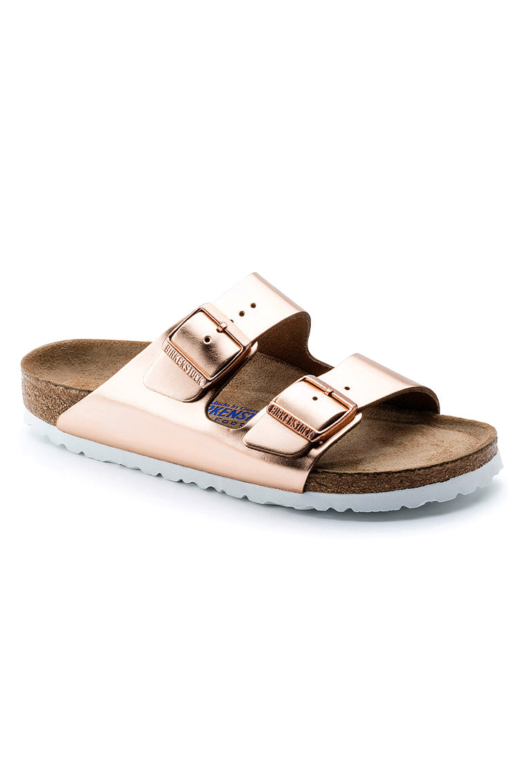 Birkenstock Arizona Metalic Two-Strap Sandal- Women's Designer Luxury ...