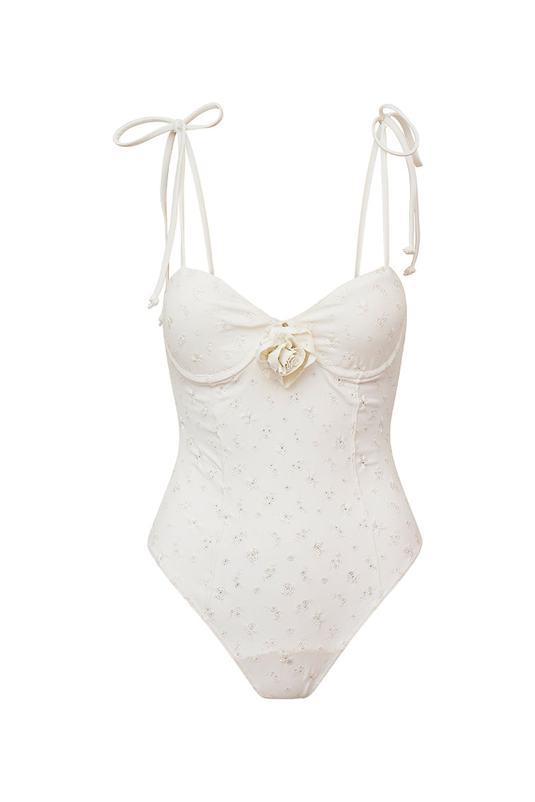 Chamomile Eyelet One Piece Swimsuit