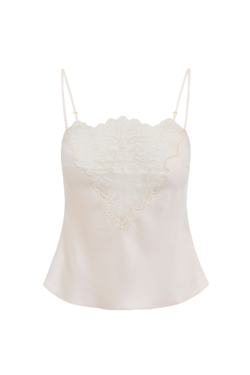 Constantina Satin Lace Cami Top