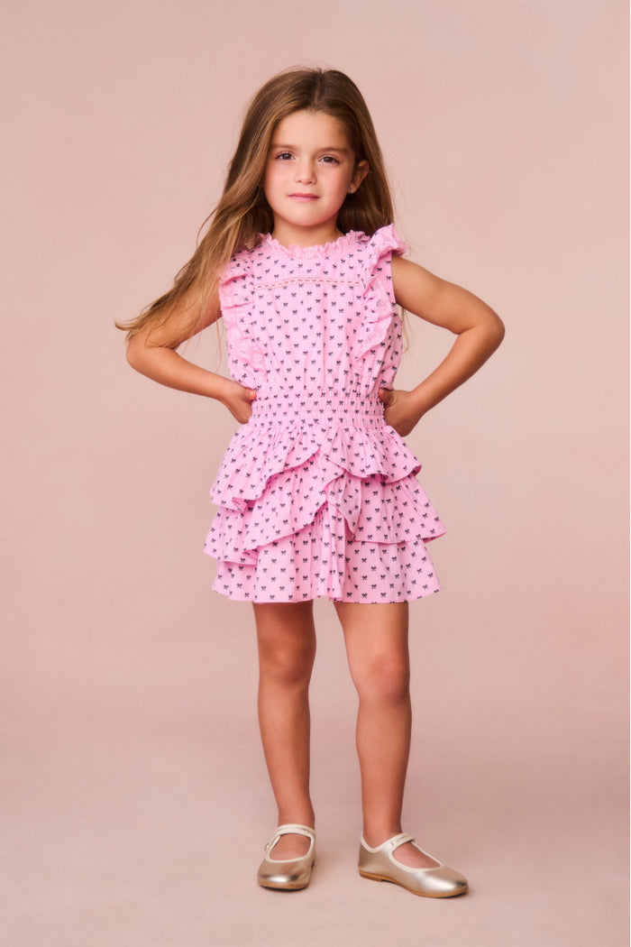 Girls Decker Cotton Bow Dress