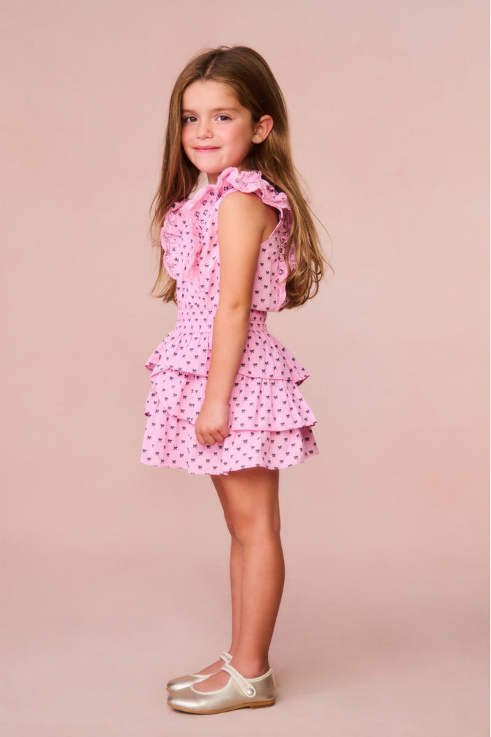 Girls Decker Cotton Bow Dress