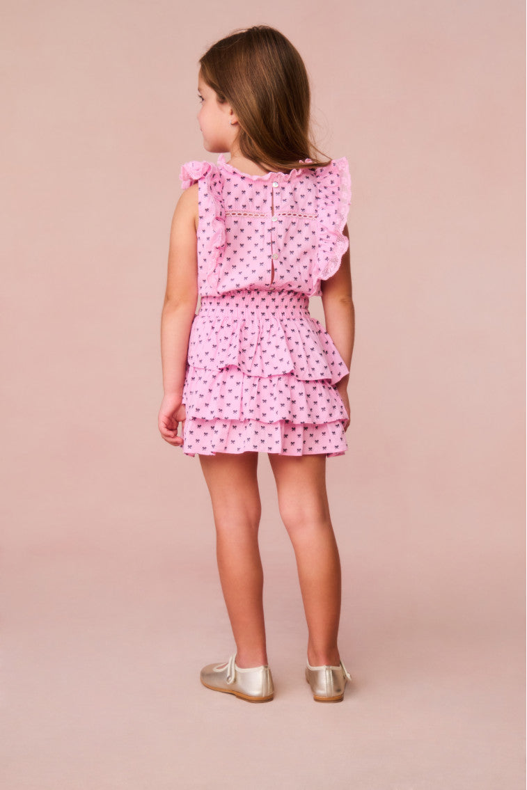 Girls Decker Cotton Bow Dress