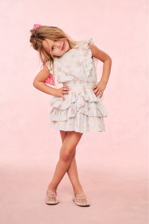 Girls Decker Blue Floral Dress