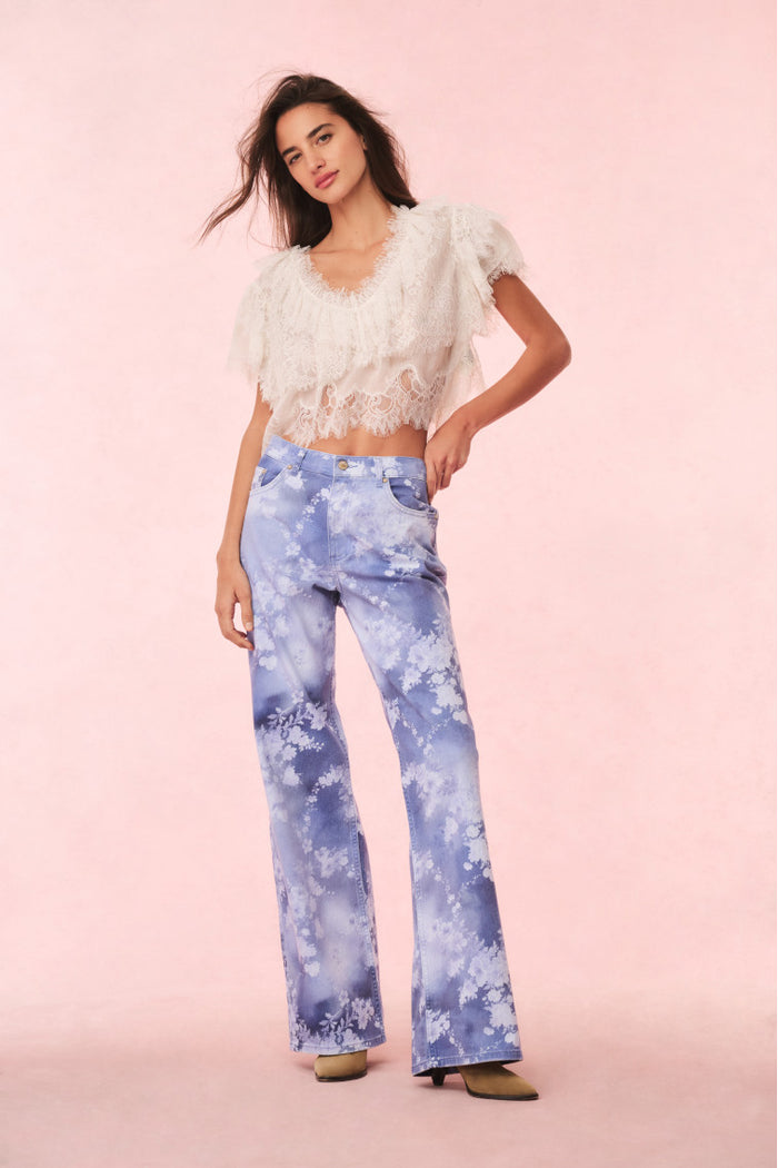 Dessa Floral Wide Leg Jeans