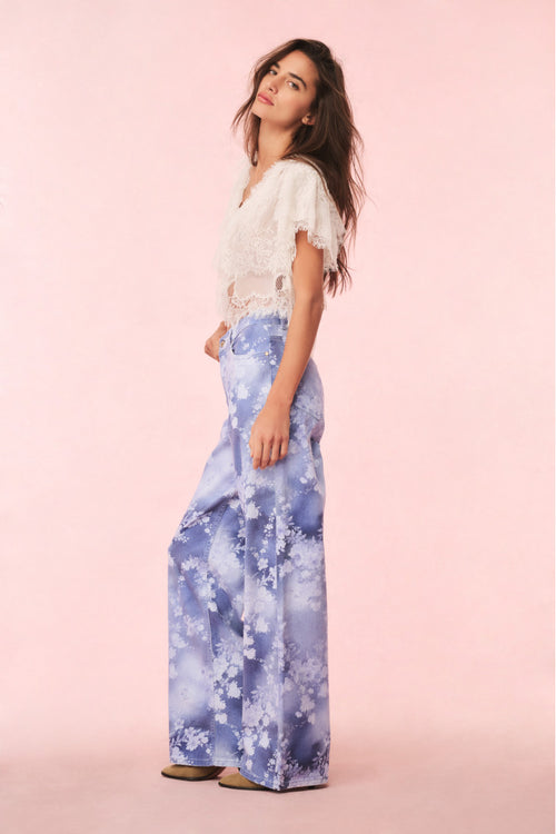 Dessa Floral Wide Leg Jeans